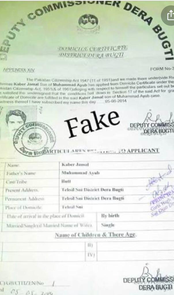 Fake domiciles: 2745 certificates not verified in 4 division of Balochistan