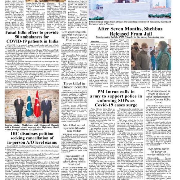 Today's Newspaper April 24, 2021