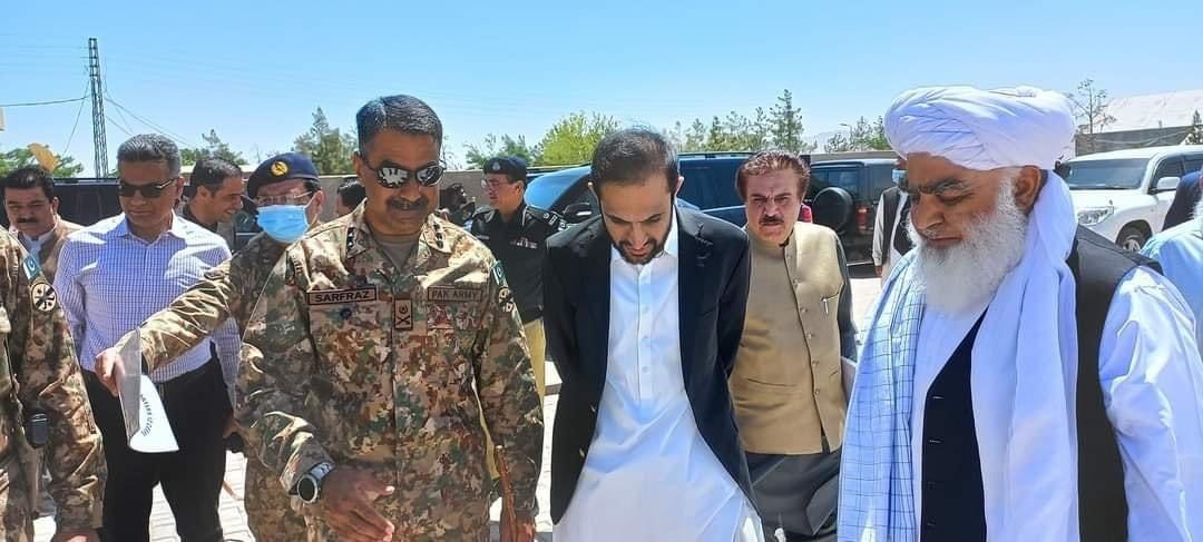 Sherai forest fire: CM Bizenjo, Corps Commander arrive in Zhob