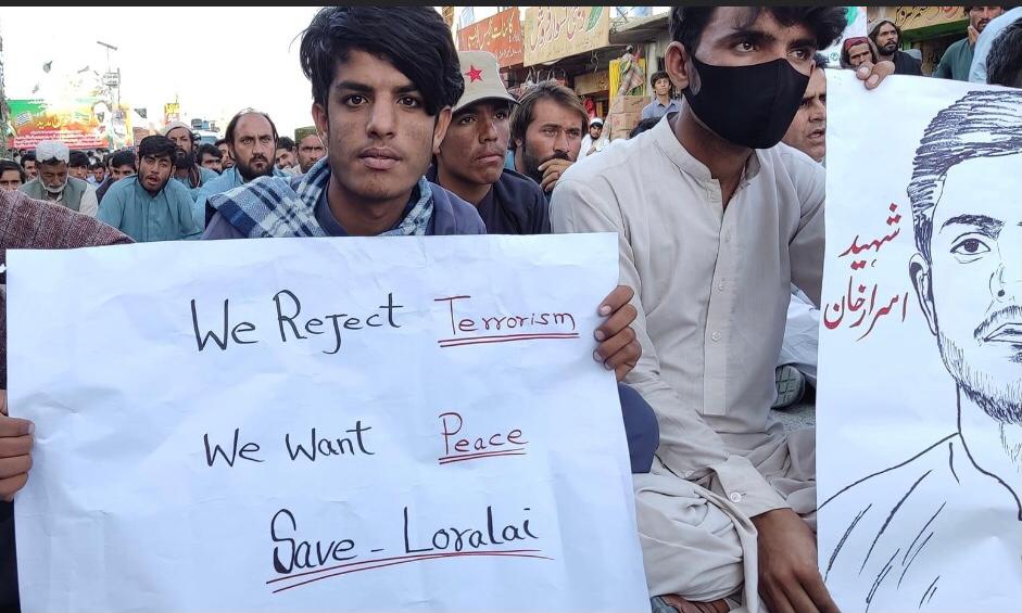 Protest and shutter down in Loralai against killing of Israr Khan