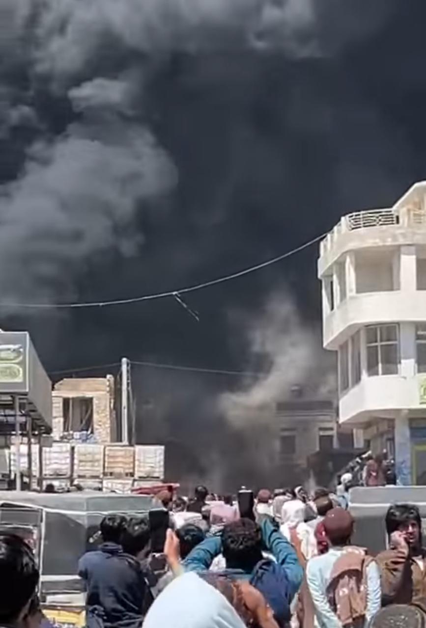 Fire erupted in Hazar Ganji area of Quetta