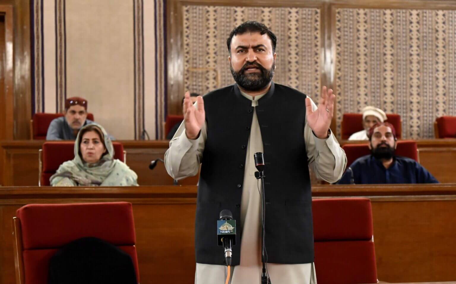 CM Balochistan Mir Sarfaraz Bugti addressing the Assembly Session. Photo Provided by DGPR